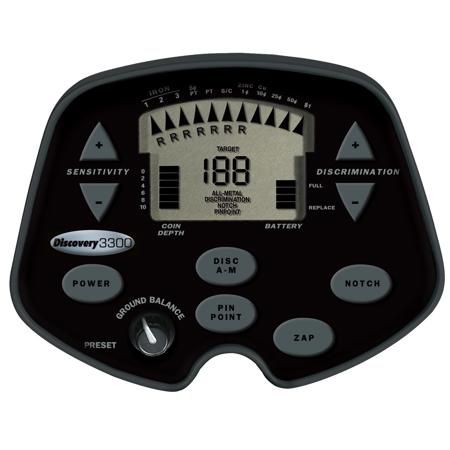 Bounty Hunter Discovery 3300 Metal Detector, 8" Interchangeable Coil, 6.6 kHz