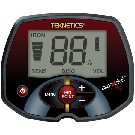 Teknetics EuroTek Pro Metal Detector with 8" Concentric Waterproof Coil, 7.81kHz