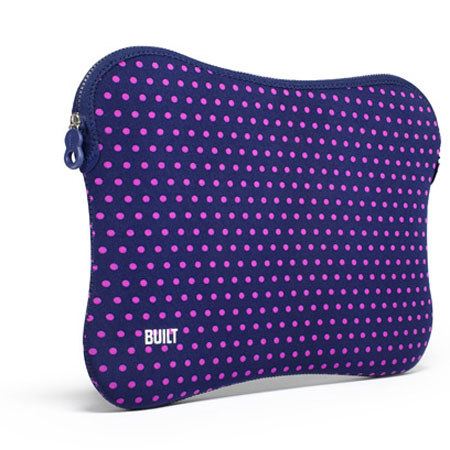 Built Neoprene 15" Sleeve for MacBook Pro, Plush Inner Lining, Mini Dot Navy
