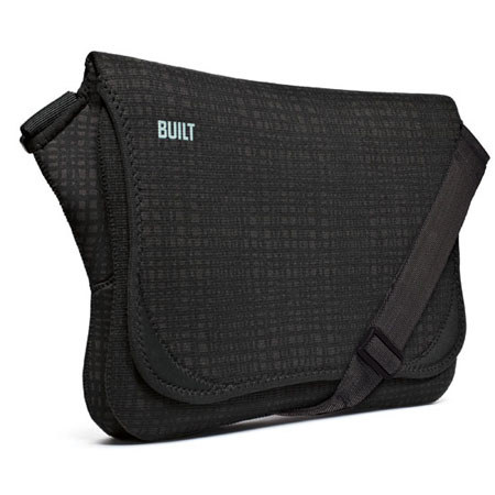 Built Neoprene Messenger Bag, Graphite Grid