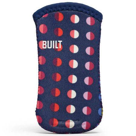 Built Neoprene Phone Sleeve for iPhone 4/5, Dot No. 9/Deep Pink