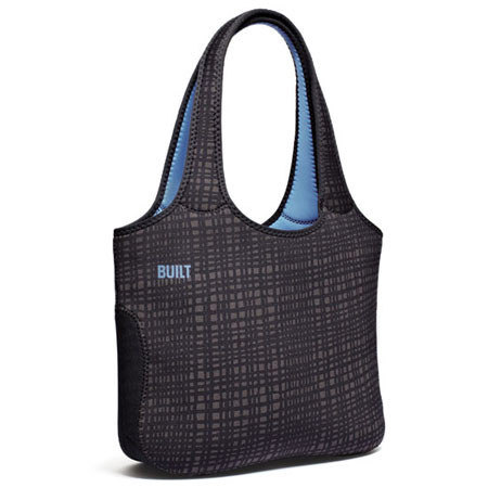 Built Neoprene Tote Bag for 15in MacBook, Graphite Grid