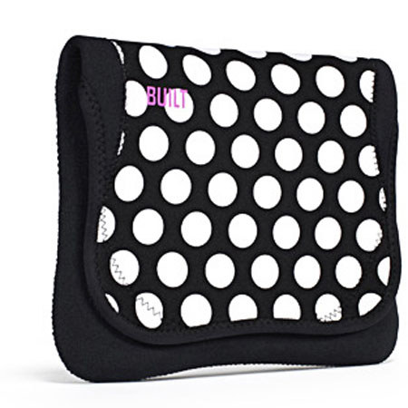 Built 9-10 inch E-Reader/Tablet Neoprene Envelope, Big Dot Black & White