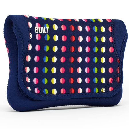 Built Neoprene Envelope for 7-8" E-reader/Tablet, Dot No. 9/Deep Pink
