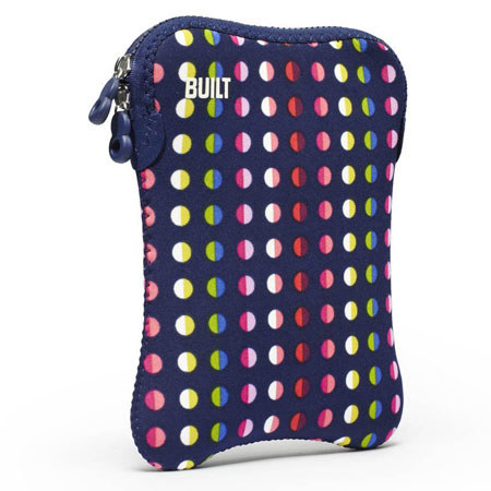 Built Neoprene Sleeve for 7-8" E-Reader/Tablet, Dot No. 9/Deep Pink