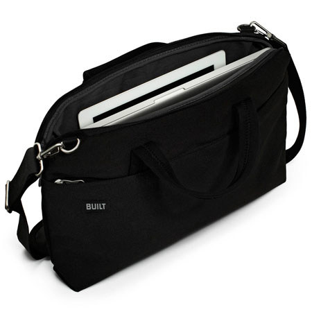 Built Hudson Series Slim Laptop Bag for 15" Laptop, Black