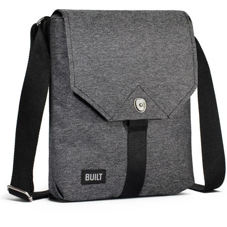Built Hudson Series iPad Crossbody Bag for iPad, Kindle or E-reader, Gray