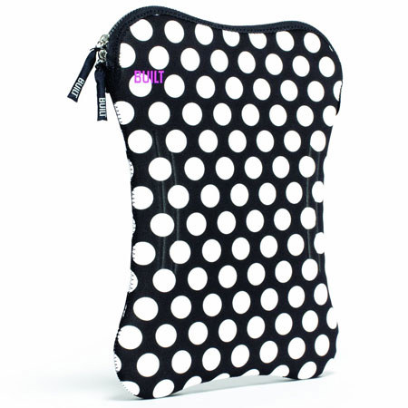 Built Neoprene 12-13" Laptop Sleeve, Big Dot Black & White