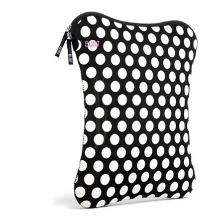 Built 16" Laptop Sleeve - Big Dot Black & White