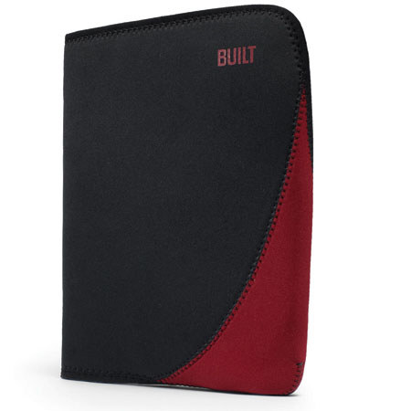 Built Protective Neoprene Cover for All iPads, Black/Bordeaux