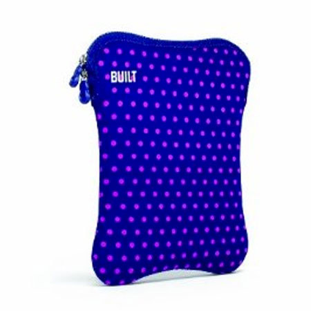 Built 9-10" E-Reader/Tablet Neoprene Sleeve, Mini Dot Navy