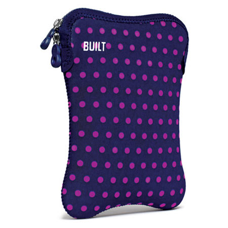 Built 7-8" E-Reader/Tablet Neoprene Sleeve, Mini Dot Navy