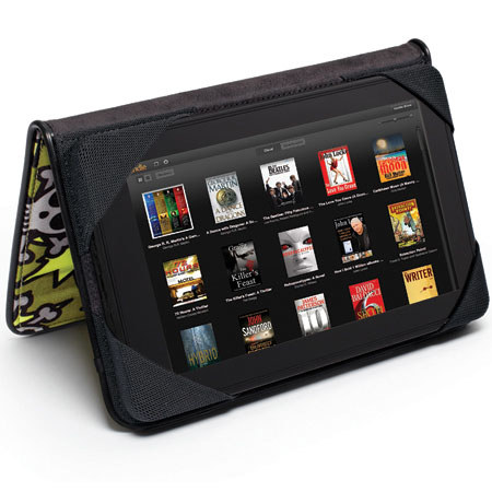 Built Kindle Fire Slim Folio Case, Skeleton Army, Olive