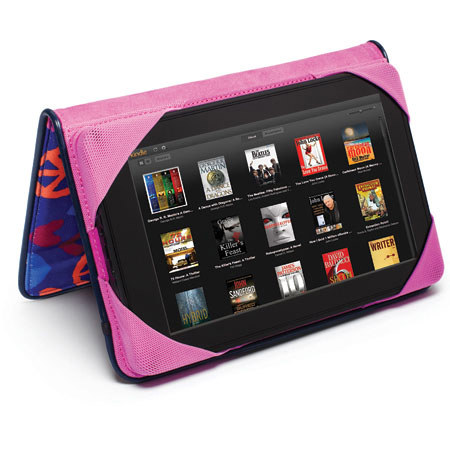 Built Kindle Fire Slim Folio Case, Summer of Love, Indigo