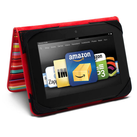 Built Slim Folio Standing Case for Kindle Fire HD 7", Stripe No. 10