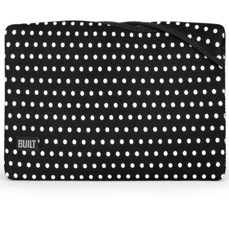Built Twist Top Sleeve for 13" MacBook Air & Ultrabooks, Mini Dot Black & White