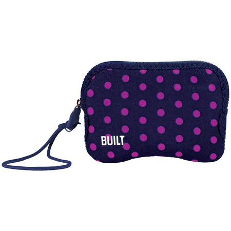 Built Horizontal Zip Neoprene Camera Case, Mini Dot Navy