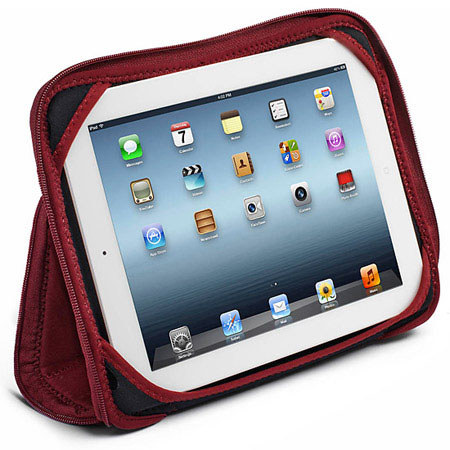 Built Zip Folio Case - For all models if iPad Black/Bordeaux