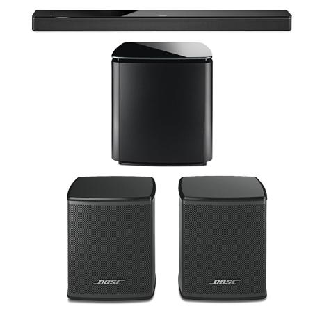 Bose Soundbar 700 Black W/ Bass Module 700/Bose Wireless Surround Speakers Pair
