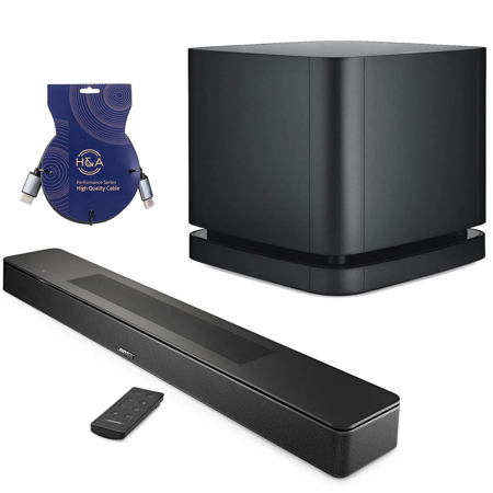 Bose Smart Soundbar 600 with Bass Module 500 + 10' HDMI Cable