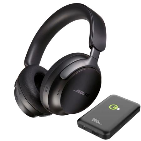 Bose QuietComfort Ultra Headphones, Black with Portable Wireless Charger  880066-0100-K