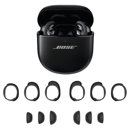 Bose QuietComfort Ultra Wireless Noise Cancelling Earbuds, Black, with Fit Kit
