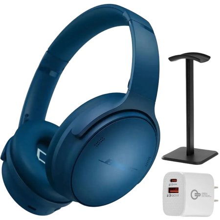 Bose QuietComfort Wireless Noise Cancelling Over-Ear Twilight Blue With Stand & Wall Charger