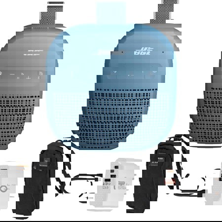 Bose SoundLink Micro 2nd Gen Bluetooth Speaker, Blue Dusk + Case + 20W Wall Charger