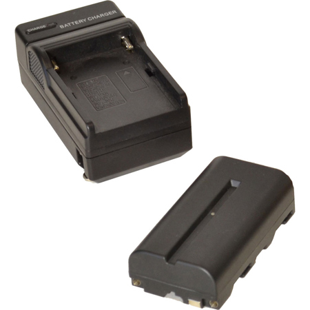 Bescor NPF-Style Non-Decoded 7.4V 2200mAh Battery & Universal 18W Automatic Charger