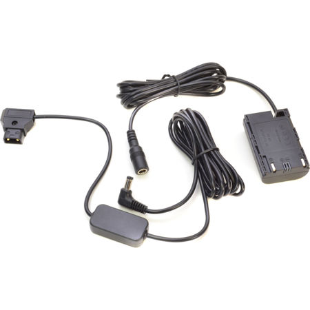Bescor DRE6DTAP LPE6 Style Dummy Battery and D-Tap 8 Volt Drop Down Adapter Cord