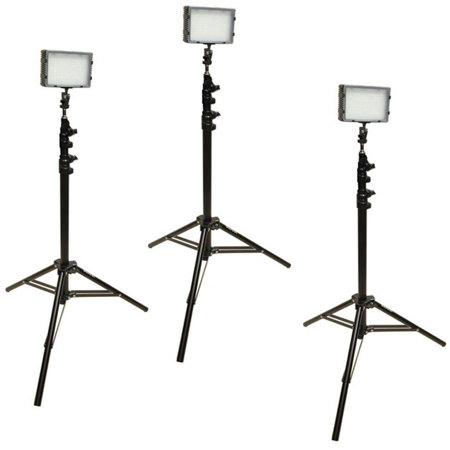 Bescor FP-540K Field Pro FP-180K Bi-Color LED 3-Light Kit