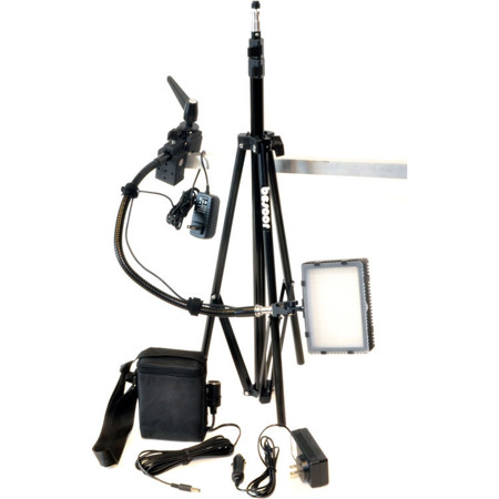 Bescor Grip-181KB Gripper Bi-Color 1-Light Kit with 1x Light Stand & 1x Battery