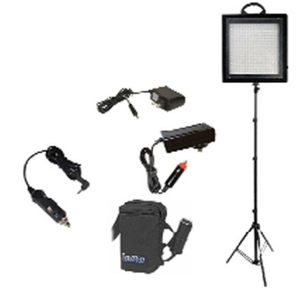 Bescor LED-500SB, 500W LED Dimmable Studio Light & Battery Kit