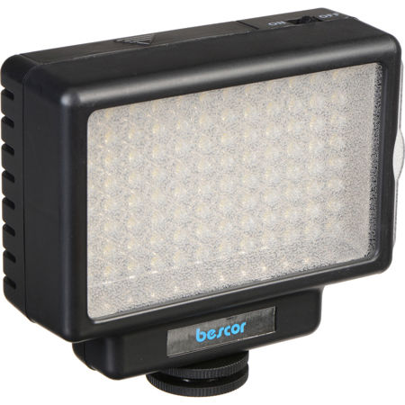 Bescor LED-70 Dimmable 70W Video and DSLR Light - Bundle - with 2 Shoe L-Bracket