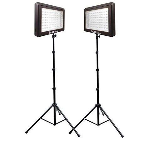 Bescor LED-90K Studio/Field LED Video Light Kit, Stand