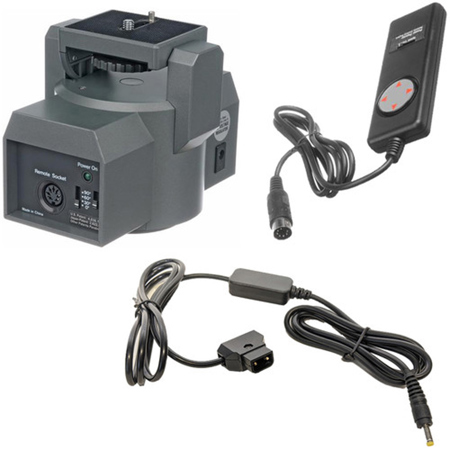 Bescor MP-101 Motorized Pan Head Kit with D-Tap Power Cable