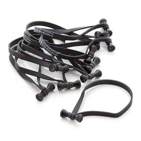 BongoTies 5" Style D Cable Tie, Obsidian, 10-Pack