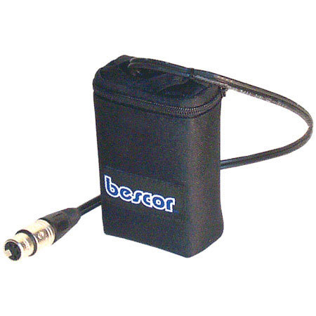 Bescor Nickel Metal Hydride 14.4 Volt Miniature Clip On Battery Pack with XLR Power Connector and Standard BC151XLR Charger