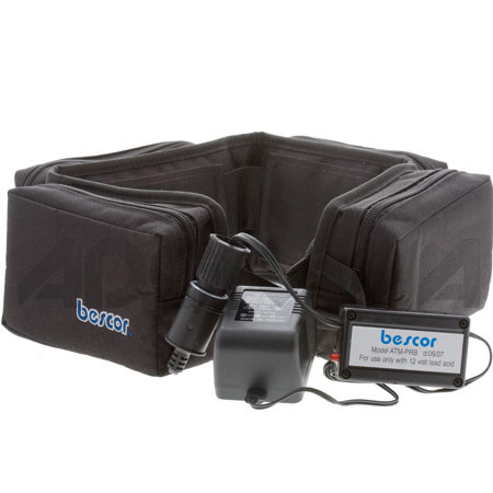Bescor 12V 24 Amp Four Pouch Battery Belt with Charger