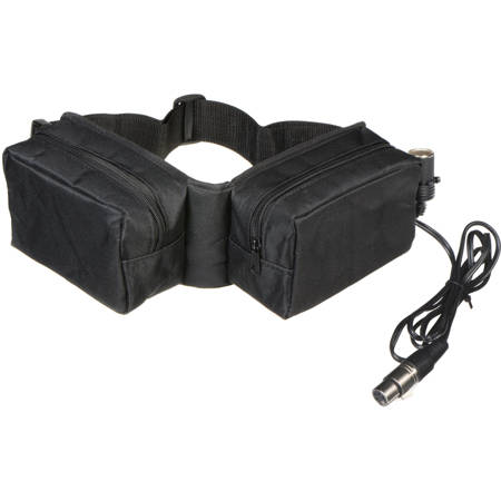 Bescor 12V 7.2Amp 2Pouch BattBelt w/1 XLR Conn,w/oChrgr