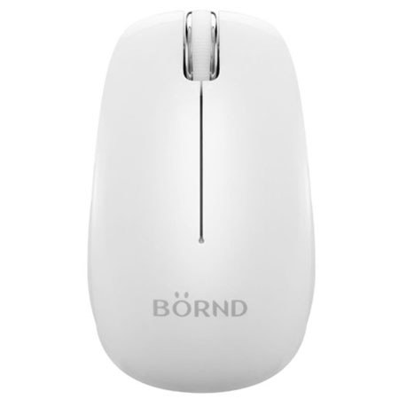 Bornd C100 Bluetooth 3.0 Optical Wireless Mouse, White