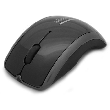Bornd C160 2.4GHz Arc Optical Wireless Mouse, Black