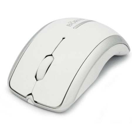 Bornd C160 2.4GHz Arc Optical Wireless Mouse, White