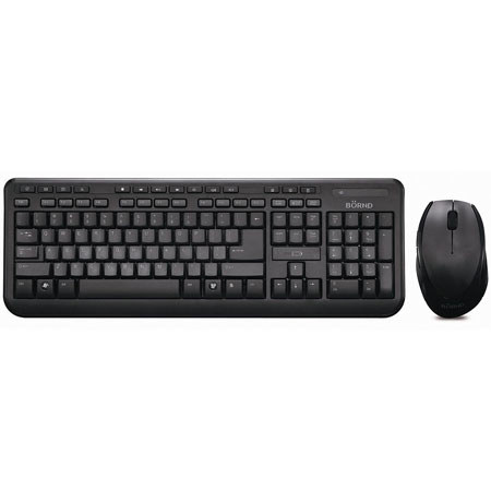 Bornd M510 2.4GHz Wireless Keyboard and Mouse Combo, Black