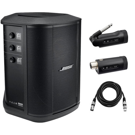 Bose S1 Pro+ PA System with Bluetooth, Black with 1/4" and XLR Transmitters