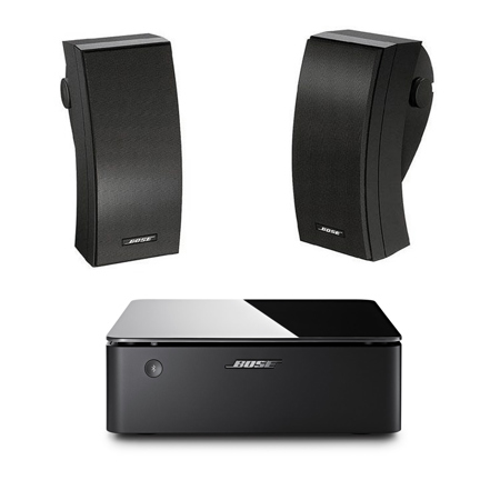 Bose 251 Outdoor Environmental Speakers (Pair), Black with Music Amplifier
