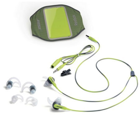 Bose SIE2i Sport Headphones, Reebok Fitness Armband, with Mic and Remote, Green