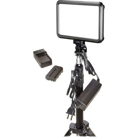 Bescor Specter Slim Line Bi-Color Single-Light Kit with Battery & Charger
