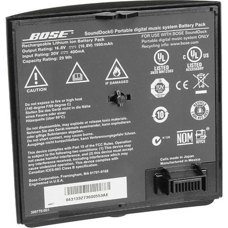 Bose SoundDock Li-Ion Rechargeable Battery, Gloss Black