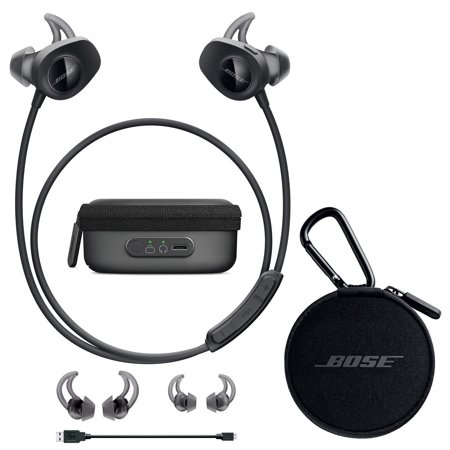 Bose SoundSport Wireless Headphones Black W/Bose Charging Case f/Wireless Headpn